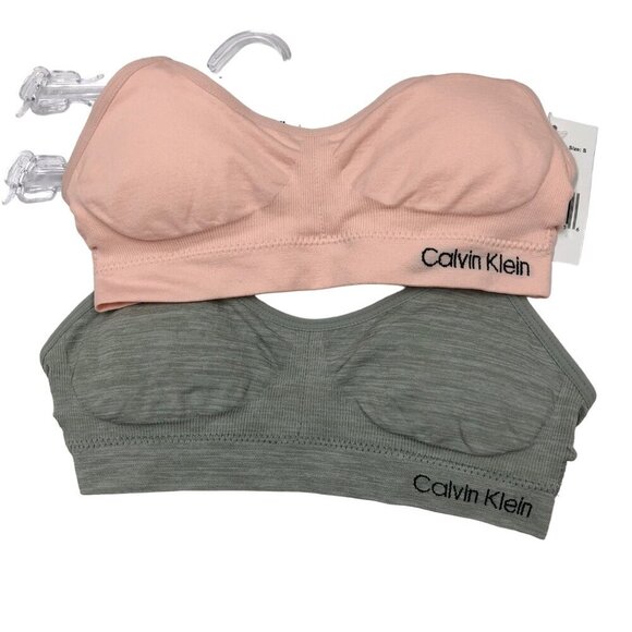 CALVIN KLEIN GIRLS 2 PACK SEAMLESS BRALETTE SM 6-6X NEW WITH TAG - Picture 5 of 7